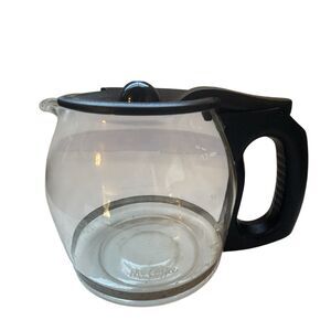 Mr. Coffee 12 Cup Carafe Glass Replacement Decanter Pot Black Handle & Lid!